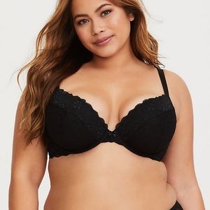 Torrid Black Lace Push Up Bra